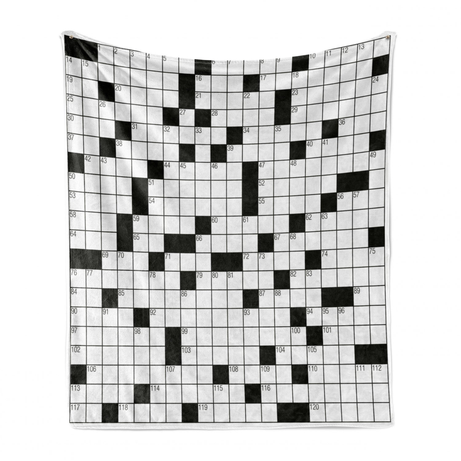 Word Search Puzzle Soft Flannel Fleece Blanket, Classical Crossword Black  and White Boxes and Numbers Illustration, Cozy Plush for Indoor and Outdoor  Use, 50" x 70", Black and White, by Ambesonne -