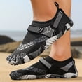 thumbnail image 6 of Mens Quick Dry Water Shoes Non-Slip Barefoot Beach Aqua Socks Adjustable Closure Breathable Mesh for Men Black,Size 10, 6 of 9