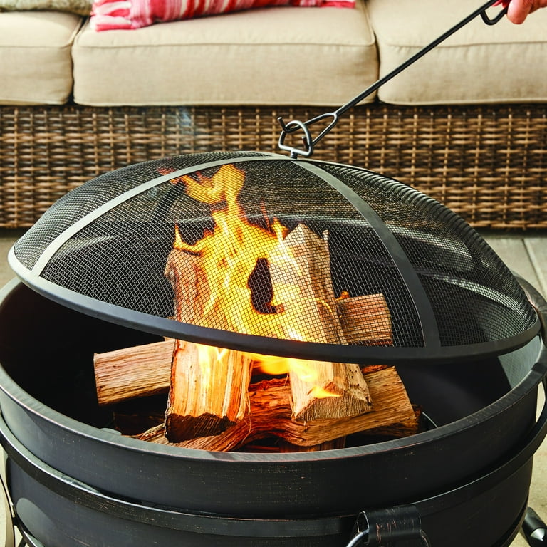 Better Homes & Gardens 30” Fire Pit & Table, Antique Bronze Finish Better Homes & Gardens 30” Fire Pit & Table, Antique Bronze Finish