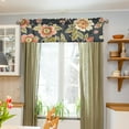 thumbnail image 4 of Flowers and Leaves Curtain Valances Farmhouse Design Window Treatment Decor Blackout Rod Pocket for Windows Living Room Kitchen 54" x 18", 4 of 5