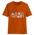 thumbnail image 4 of Wycnly Womens Shirts Round Neck Short Sleeve Mama Letter Print Summer Cute Tops Mother's Day Loose Breathable Ladies Fashion Pullover Blouses Orange xxl Clearance Under $5, 4 of 4