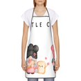thumbnail image 2 of Naloa 1Pack Adjustable Bib Apron Waterdrop Resistant Cooking Kitchen Aprons for Women Men Chef, Baker Gnome Print, 2 of 5