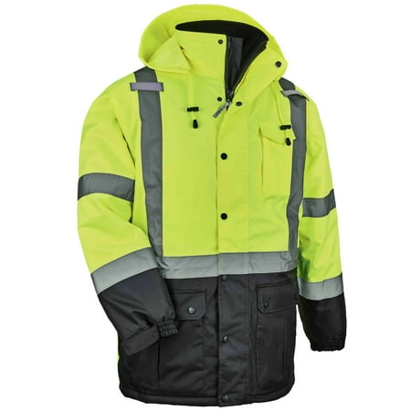 Ergodyne GloWear® 8384 Type R Class 3 Thermal Parka, Lime, 5XL