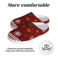thumbnail image 6 of Fotbe Merry Christmas Pattern Women's Fuzzy Curly Fur Memory Foam Loafer Slippers Indoor Outdoor Slippers Winter Home Shoes-35/36, 6 of 7