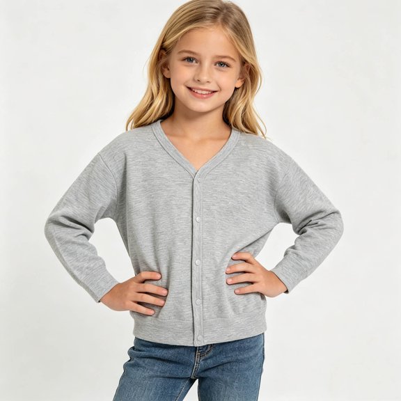Ynynloco Baby Girl 100%Cotton Cardigan Long Sleeve Button Up Sweater Toddler Girl Fall Winter Outfits Daily Back to School Wear 0-4Y
