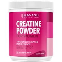 Havasu Micronized Creatine Monohydrate Powder for Women, Unflavored, 100 Servings