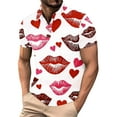 thumbnail image 2 of Ceisia Fashion Unisex Men Women Casual Short Sleeve Gift Printed Turndown Collar Button Shirt, 2 of 5