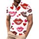 thumbnail image 5 of TaTaai Men's Valentine Print Turndown Collar Quarter Sleeve Pullover, Valentine's Day Gift, Casual Daily Outdoor T-Shirt Gift, 5 of 5