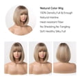 thumbnail image 5 of Short Bob Wig With Bangs,Shoulder Length Wigs for Women Short Wavy Women's Wigs Natural Looking Heat Resistant Synthetic Wigs for Daily Use A4, 5 of 6