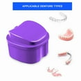 thumbnail image 5 of Awwp Purple Denture Box*1 Denture Bath Case Cup Box Holder Storage Soak Container with Strainer Basket for Travel Cleaning, Clear Out Stock!, 5 of 6