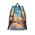 thumbnail image 2 of Lsque Cloud Sleeping Cat Pattern Canvas Daypack, Durable Backpack, High-quality Versatile Backpack,Vintage Compact Backpack-Medium, 2 of 6