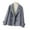 Gray, variant on Womens Cropped Trench Coat Fall Winter Wool Blend Pea Coat Double Breasted Blazer Jackets Fashion Coat