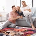 thumbnail image 4 of Fragmented Flowers Polyester Rectangular Chair Rug - Floor Mat for Office or Home Office - 200 Characters, 4 of 6