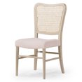 thumbnail image 3 of Maven Lane Vera Wood Dining Chair, Antique White & Cream Weave Fabric, Set of 6, 3 of 8