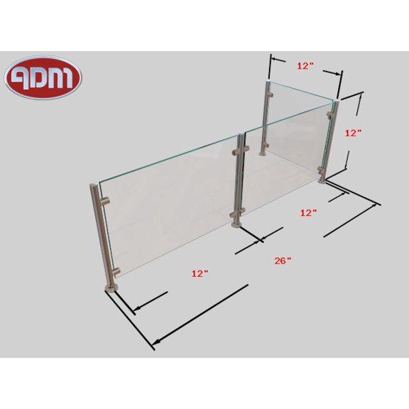 Sneeze Guard | ADM Sneezeguards | EP-5 with RP | 2B-H12-F12 SS