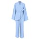 thumbnail image 4 of VISgogo Conjuntos de pijamas para mujer, cárdigan de manga larga de color sólido con cinturón + conjunto de pantalones largos elásticos de cintura alta VISgogo  moda, 4 of 6