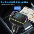 thumbnail image 2 of Émetteur FM Bluetooth 5.0 pour Voiture 3.1A Double USB Charge Rapide Intelligente Mains Libres Modulateur MP3 avec Lumière Ambiante Colorée, 2 of 4