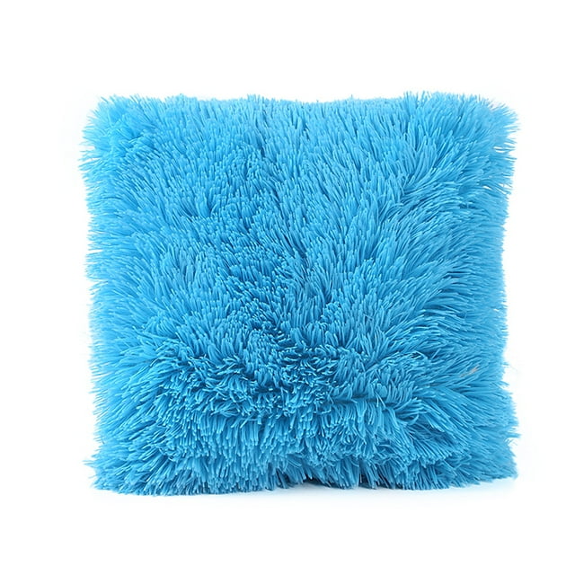 Fiudx Funda de Cojín Azul Cielo, Elegante Diseño Cuadrado, Acogedor Accesorio para Sofá, Ideal para Cafeterías, Bibliotecas y Fiestas, Decoración Versátil para El Hogar, Tamaño 43 X 43 Cm, Material d