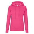 thumbnail image 1 of Fruit Of The Loom - Sudadera con capucha ajustada para mujer (Fucsia), 1 of 3