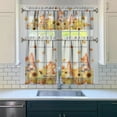 thumbnail image 3 of Fall Kitchen Curtains, Fall Decorations for Home, Thanksgiving Fall Kitchen Valances Rod Pocket Autumn Window Curtains Tier and Valance Set Fall Decor, 54" x 18" Valance, 27" x 36" Tier, 3 Panel Set, 3 of 6