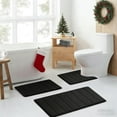 thumbnail image 2 of Bathroom Rugs Set Memory Foam Bath Rugs Non-Slip Bath Mat Set 3 Piece,Washable Bathroom Mats,Absorbent Shaggy Rugs Super Soft U-Shaped Toilet Rug,Bahroom Carpets for Bathroom,Tub,Shower（Black）, 2 of 8