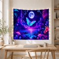 thumbnail image 5 of Luminous Butterfly Against a Full Moon in a Mystical Forest, Dreamy Fantasy for Nature Lovers, Celestial Wall Decor Birthday Gift Tapestry Wall Hanging for Bedroom and Living Room, 5 of 7