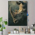 thumbnail image 4 of Rhinoceros Portrait Canvas Print, Decor for Living Room, Bedroom, Office, Hotel Lobby, Study, 4 of 8