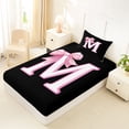 thumbnail image 4 of Erosebridal Bowknot Initial Alphabet M Twin Sheet Sets,Dreamy Princess Bowtie Kids Bedding For Girls 3pcs, 4 of 6