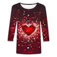 thumbnail image 5 of YUEHUA Women's Valentine Shirts Preppy Soft Lightweight Round Neck Valentine's Day Lover Heart Graphic T-Shirts Teacher Valentine Shirt Tees Tops, 5 of 5