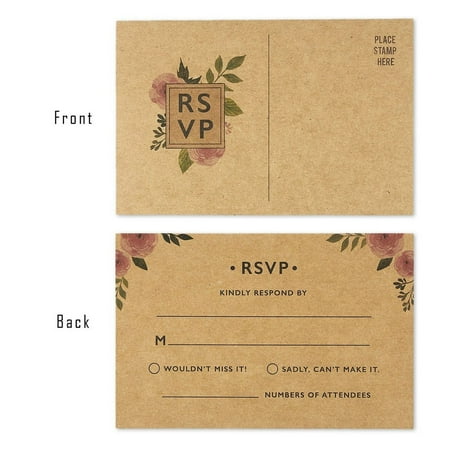 rsvp mailer receptions inches