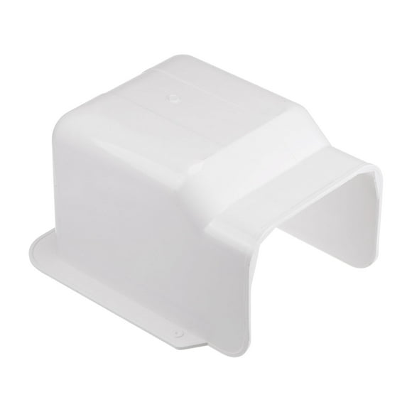 Cubierta decorativa de línea de PVC de 6" de Uxcell para entrada de pared, piezas y accesorios para aire acondicionado, blanca