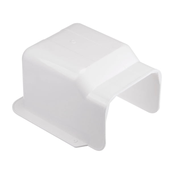 Cubierta decorativa de línea de PVC de 6" de Uxcell para entrada de pared, piezas y accesorios para aire acondicionado, blanca