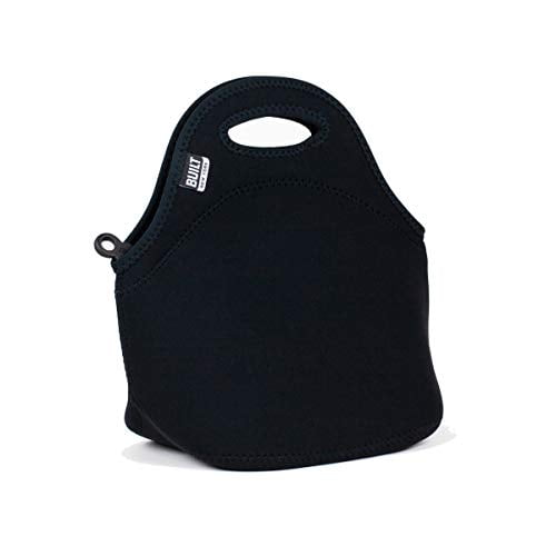 black neoprene lunch bag