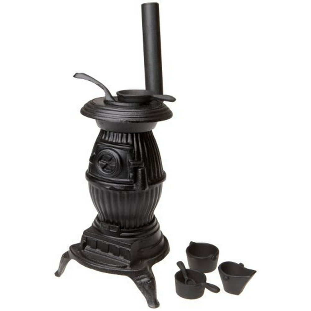 Old Mountain 10141 Black Mini Pot Belly Stove Set, with Accessories, 13