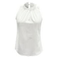 thumbnail image 4 of Vedolay Tank Top for Women Women Summer Stretch Slim Round Neck Ribbed Tank Basic Solid Top,White XXL, 4 of 5