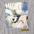 thumbnail image 2 of My Hero Academia Deku and Bakugo Close Unisex Adult V-Neck T Shirt (Small) Athletic Heather, 2 of 3