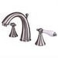 thumbnail image 5 of Widespread Bathroom Faucet with Double Porcelain Lever Handles, Polished Brass, 5 of 5