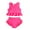 Pink, variant on MAMAMI Toddler Baby Girls Swimsuit Summer Solid Color Two-Piece Bathing Suit,Size 3M-3T