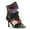 Plaid, variant on Women's Patchwork Plaid Open Toe Slouchy Stiletto High Heel Ankle Boots Snap Buttons Back Zipper Fold Over Trend Streetwear Heels Booties