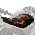 thumbnail image 2 of Uorisanigo Fire Wolf ATV Seat Cover 4-Wheeler Seat Covers Water-Resistant Universal Fit for Polaris Sportsman 570 450 850, Polaris Scrambler 400 500 850 1000, Honda Rancher 420, 2 of 7