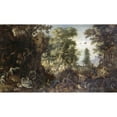 thumbnail image 3 of Savery, Roelandt 14x10 Black Modern Framed Museum Art Print Titled - The Garden of Eden with Eve Tempting Adam, 3 of 5