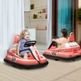 thumbnail image 2 of Aosom 6V 360° Rotation Kids Bumper Car w/ Music, Horn and Lights Pink, 2 of 10