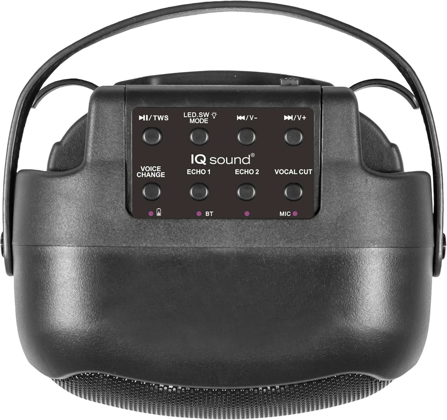 Supersonic IQ Sound IQ-3704BT Portable Bluetooth Karaoke Speaker, TWS, LED Lights, Wireless Mic, FM Radio