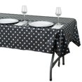 thumbnail image 3 of Efavormart 54" x 72" 10 Mil Thick Perky Polka Dots Waterproof Tablecloth PVC Rectangle Disposable Tablecloth - Black/White, 3 of 4
