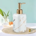 thumbnail image 6 of Marble Pattern Soap Dispenser Lotion Bottle 300ml for Bathroom Home Kitchen Countertop, 6 of 7