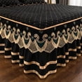 thumbnail image 4 of Elegant Ruffled Bed Skirt, Cotton Blend Fabric with Quilted Mattress Protection, Plush Comfort Dust Ruffle, Queen/King Size, White, 14-Inch Drop, 4 of 8