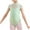 Mint Green, variant on CYRBOKO Girl's Dancewear Leotards 2025, Stretchy Performance Training Short Sleeve Ballerina Dancewear Light Blue Size 7-8 T