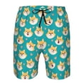 thumbnail image 4 of Yiaed Cute Shiba1 Print Men's Swim Trunks with Lining Quick Dry Sports Shorts Beach Shorts Boardshorts-Medium, 4 of 5