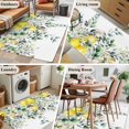 thumbnail image 5 of Non-Slip Rug Pad Rugs Spring Watercolor Lemon Flower Rectangle Area Rugs 3x5Ft Soft Carpet Pads for Living Room Kids Room, Green Leaves Floral on White, 5 of 9