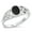 Black Simulated Onyx, variant on CHOOSE YOUR COLOR Simulated Black Onyx Celtic Knot Solitaire Ring Sterling Silver Band CZ Female Size 6